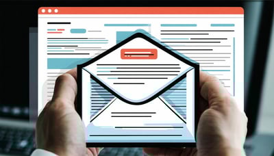 Email security newsletter illustration Email security newsletter illustration