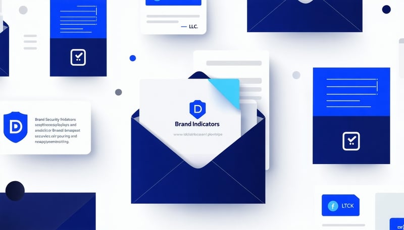 Modern digital branding and email security concept with Brand Indicators LLC Modern digital branding and email security concept with Brand Indicators LLC